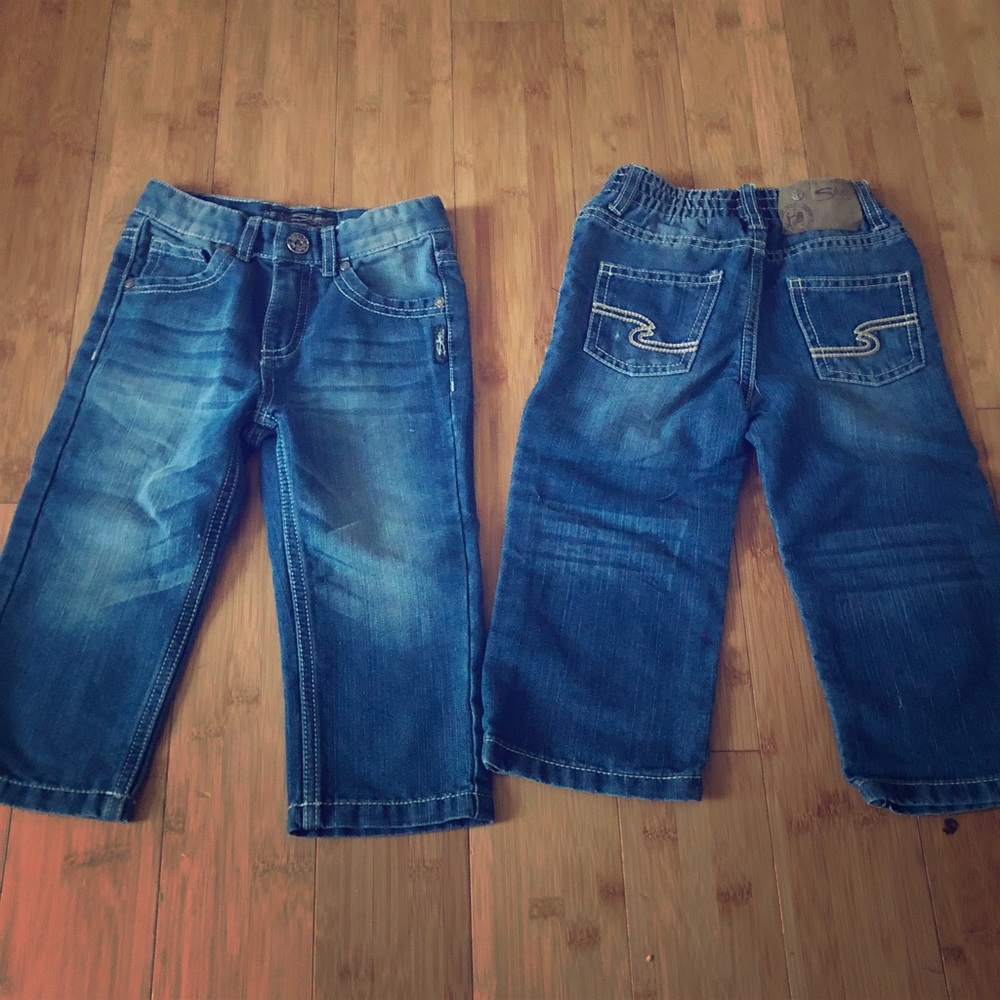 Toddler Boys Silver Jeans 12M and 18M